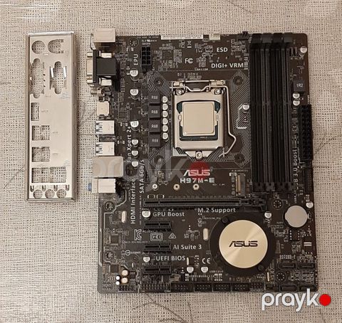 Bundle satılır - 140 AZN Ana plata Asus H97M-E CPU Intel — Bakı