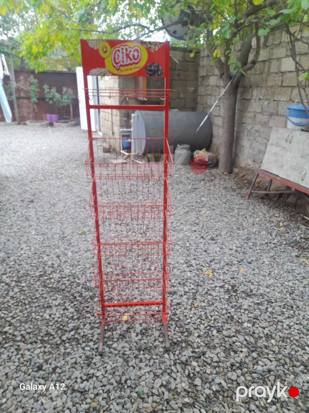 Məhsul: Metal mağaza stendi (4 səbətli vitrin) Təsvir: - Supermarket — Vitrini, Digah (6)