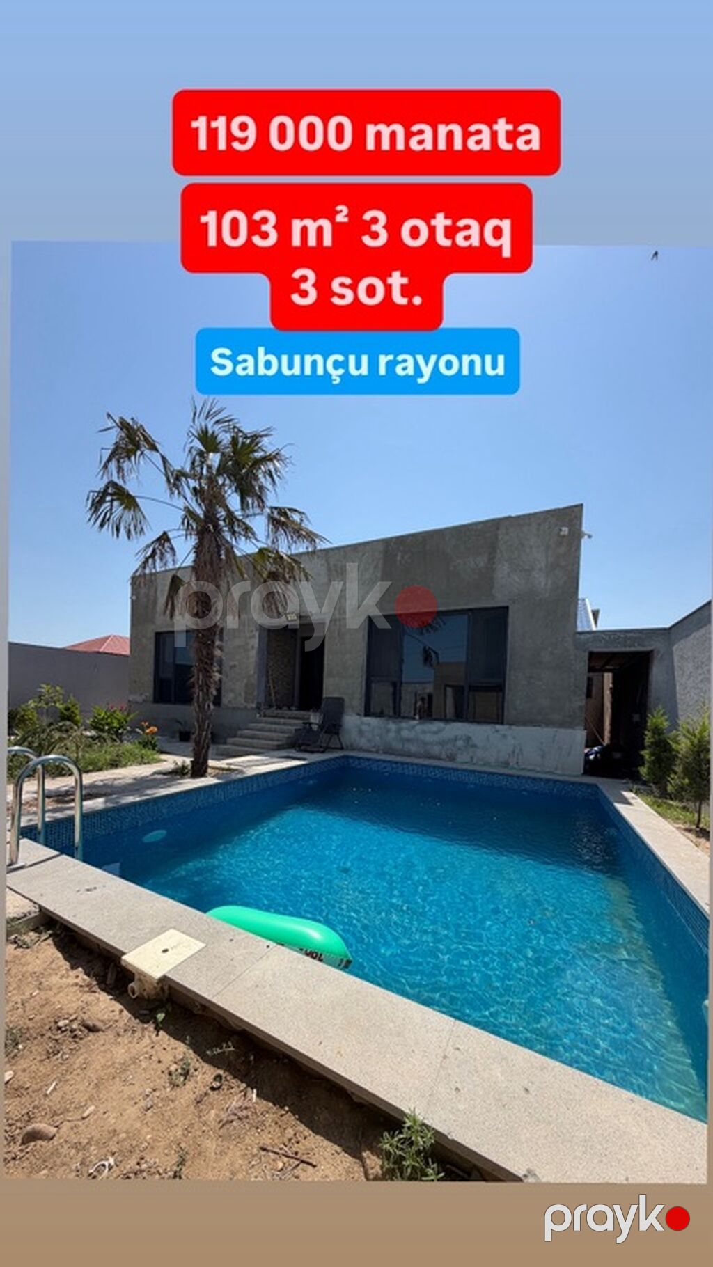 Sabunçu rayonu, Kürdəxanı qəsəbəsində 3 otaqlı həyət evi satışdadır — Mənzil, Digah (8)