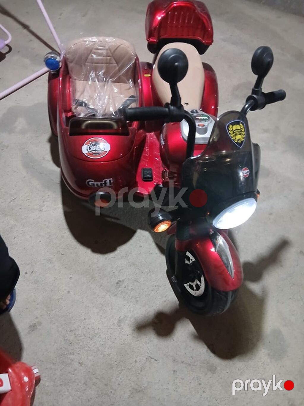 Uşaqlar üçün elektrikli üçtəkərli motosiklet – yan qoşqulu model — Uşaq avtomobilləri, Masallı (3)