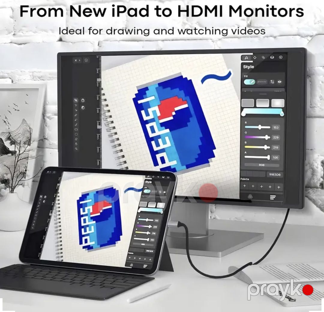 Type-C to HDMI kabel 4K — Periferik cihazlar, Bakı (2)