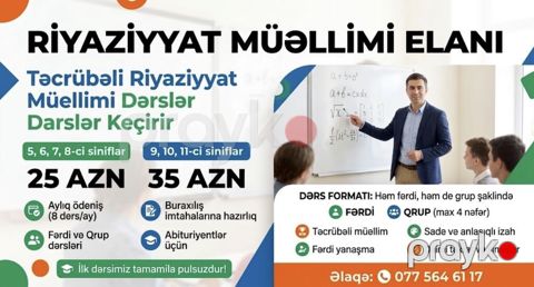 Repetitor, Riyaziyyat, Azərbaycan dili, Abituriyent hazırlığı — Bakı