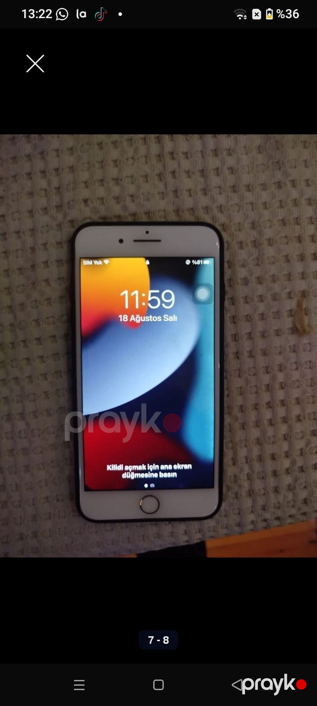 IPhone 7 Plus, Qızılı, Barmaq izi — Apple iPhone, Saatlı (3)