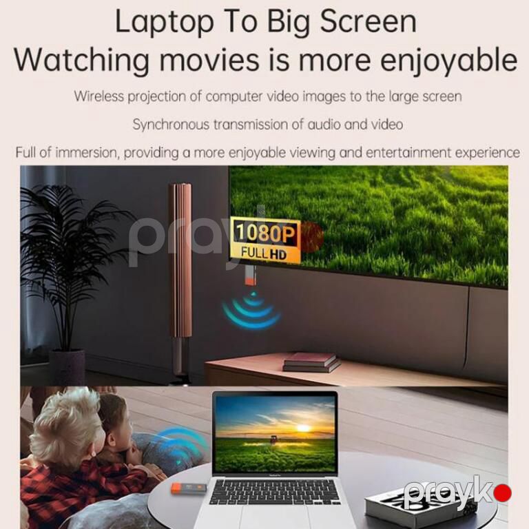HDMI Wireless Transmitter 50M — naqilsiz 1080P görüntü ötürmə — Periferik cihazlar, Bakı (4)
