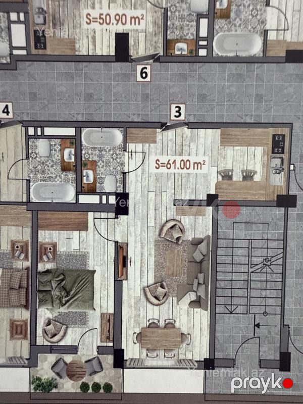 Satılır 2 otaqlı Bina evi menzil (Yeni tikili), 61 m², Sabunçu rayonu — Mənzil, Bakı (2)