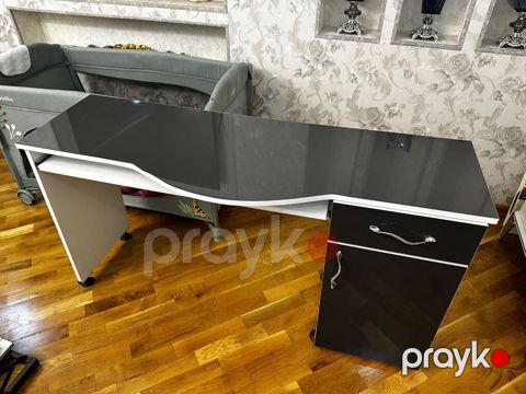 Düz masa, Polkalı, Siyirməli, MDF, Zəmanətsiz, Kredit yoxdur — Bakı