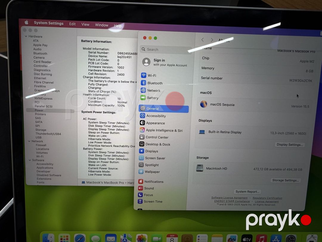 Apple Macbook Pro M2 512GB Touchbar — Noutbuklar, Bakı (4)