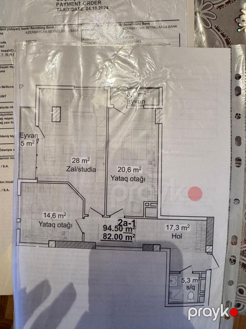Satılır 3 otaqlı yeni tikili 94.5 m² — Bakı