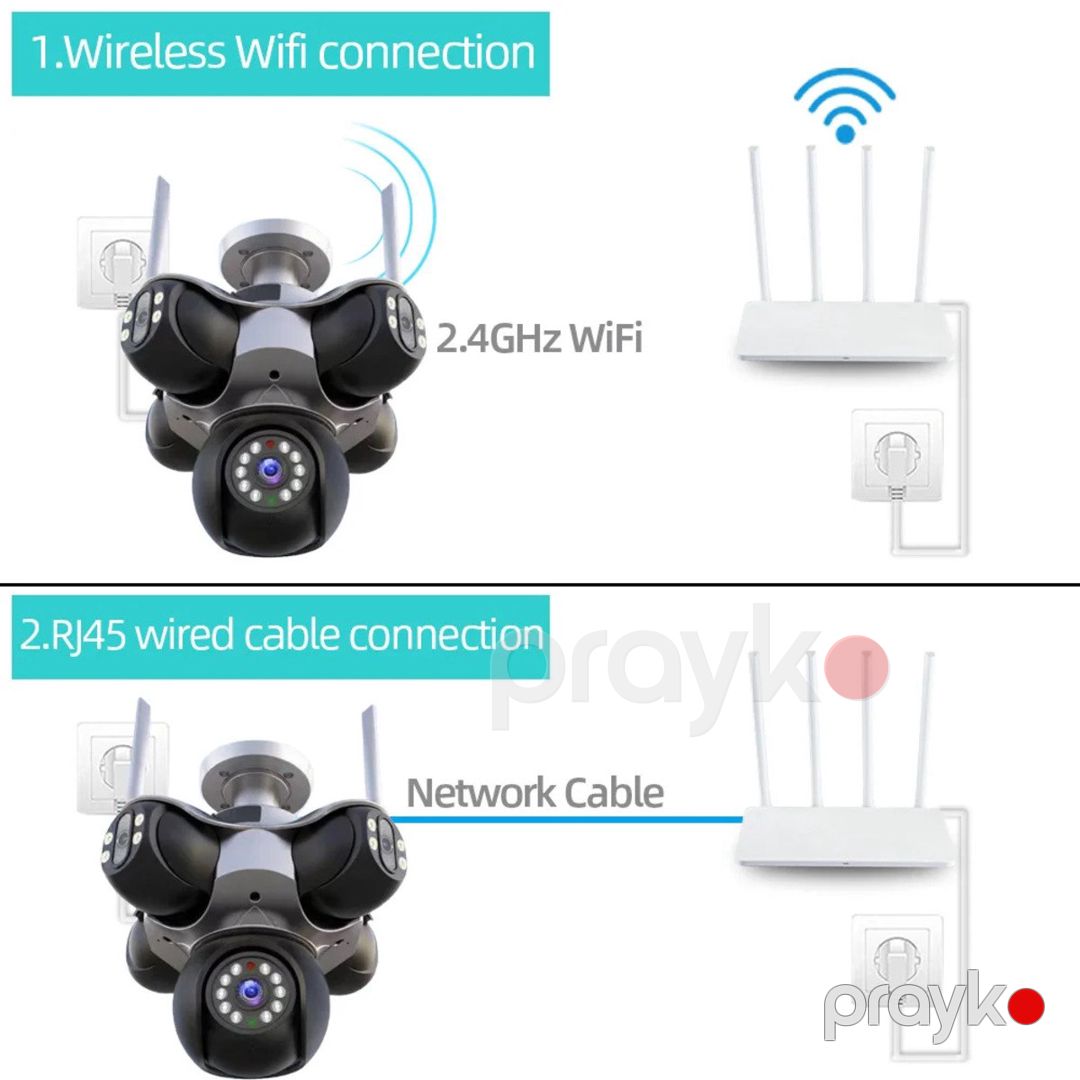Wifi camera 25mp 5 linzalı — Ağıllı ev və təhlükəsizlik, Bakı (4)