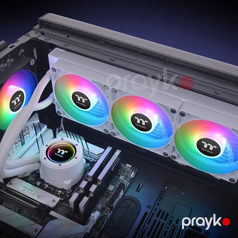 LCS Thermaltake TH360 Argb Sync Snow Edition / TDP305/All-In-One Liquid Cooling System/ARGB Fan 120 — Kompüterlər və noutbuklar, Bakı (2)