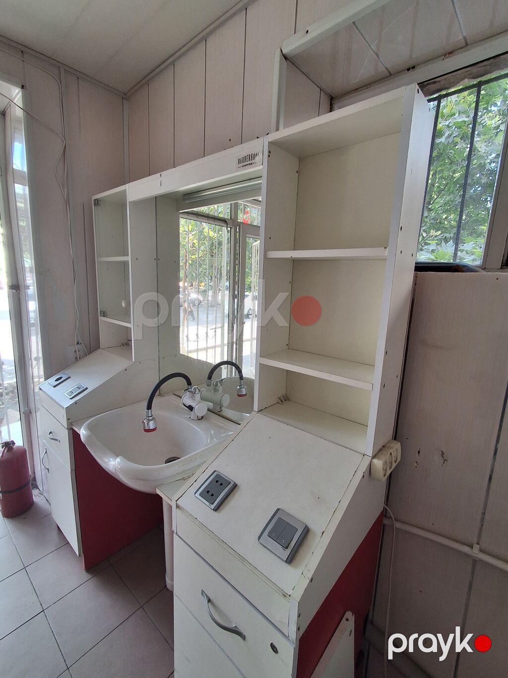 Salon üçün yuma və iş masası komplekti - İki tərəfli saç yuma — Salon mebeli, Bakı (2)
