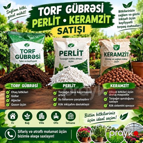 Torf Gübrəsi Perlit Keramzit Satışı Bitkilərinizin sağlam — Digah