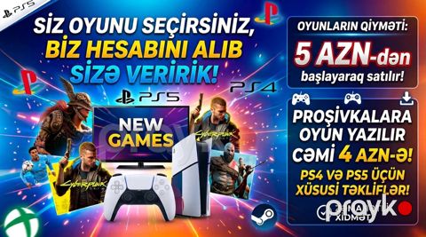 PS4 və PS5 oyunlarının yazılması — Bakı