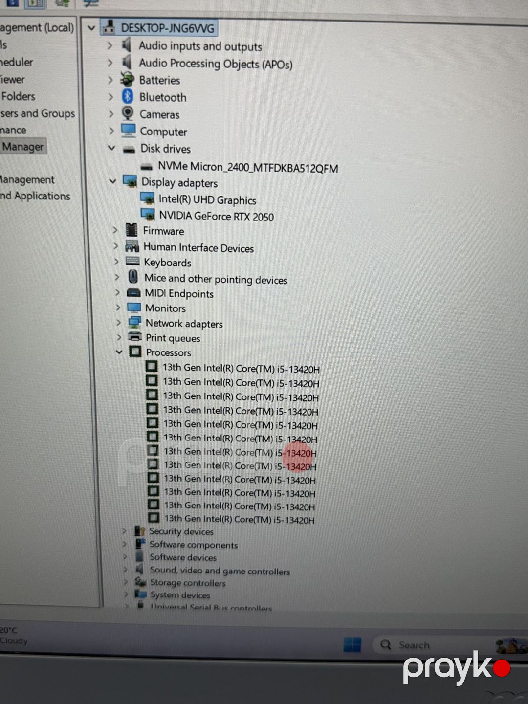 Msı Thin 15 B13UCX i5-13420H RTX 2050 4GB 16GB 144Hz — Noutbuklar, Bakı (8)