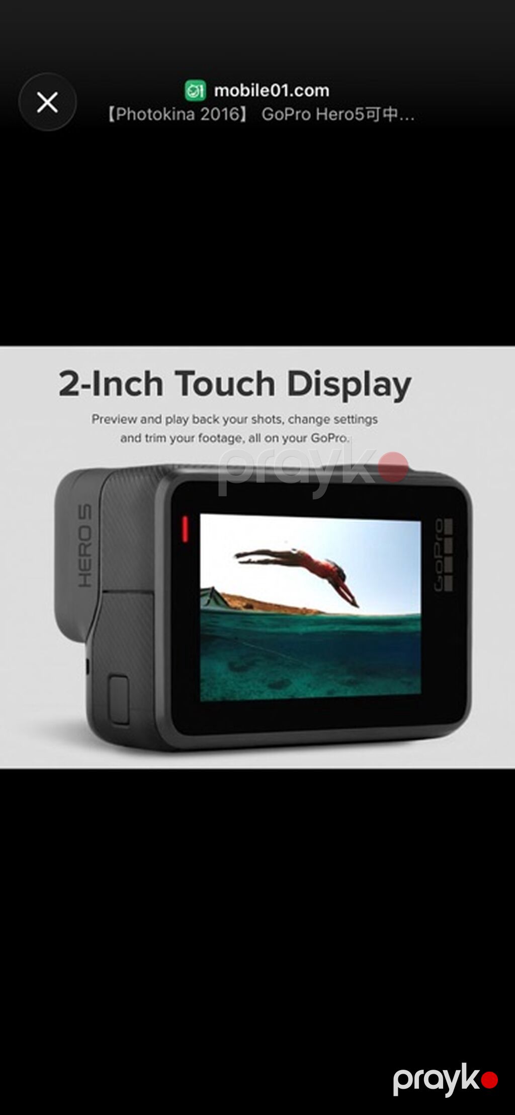 GoPro HERO5 Black action kamera + əl tutacağı - 2 düymlük toxunma — Video kamera, Pirəkəşkül (3)