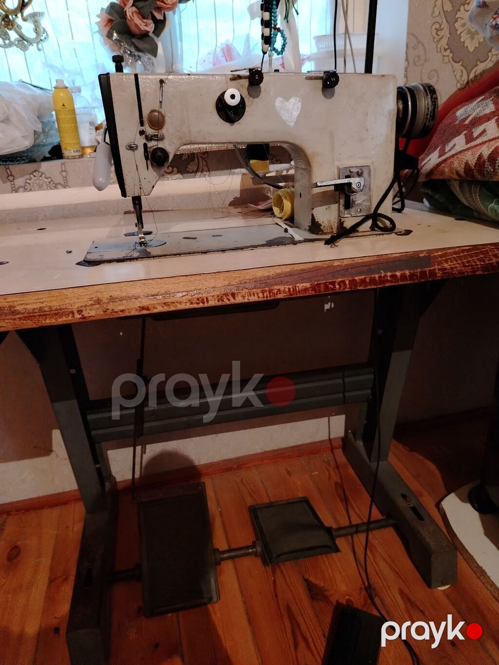 Sənaye tikiş maşını – stol və ayaq pedalları ilə komplekt — Tikiş və işəmə maşınları, Sumqayıt (5)