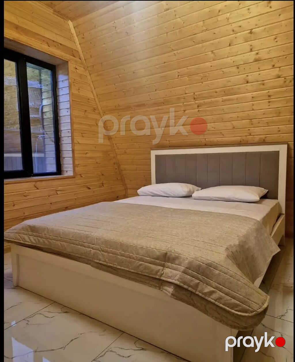 A‑frame üslubunda taxta kottec – şəxsi həyətyanı sahə və hovuzla — Ev, villa, Şəki (4)