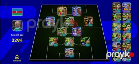 EFootball 3294 Kg 300 oyuncu 22 forma 15 TD — Astara