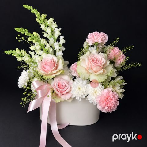 Premium Çəhrayı Qızılgül Flower Box – Zərif Gül Kompozisiyası — Bakı