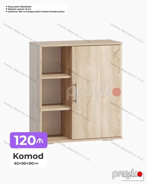 Komod – praktiki saxlama mebeli - Ölçülər: 40×90×90 sm - Material: 18 — Bakı