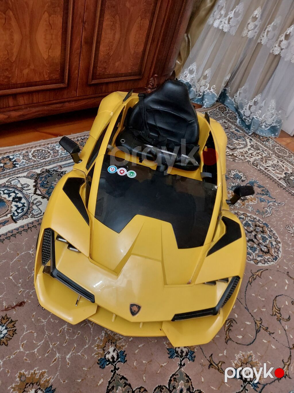 Uşaq üçün elektrikli Lamborghini tipli maşın - Rəng: sarı-qara, sport — Uşaq avtomobilləri, Bakı (2)