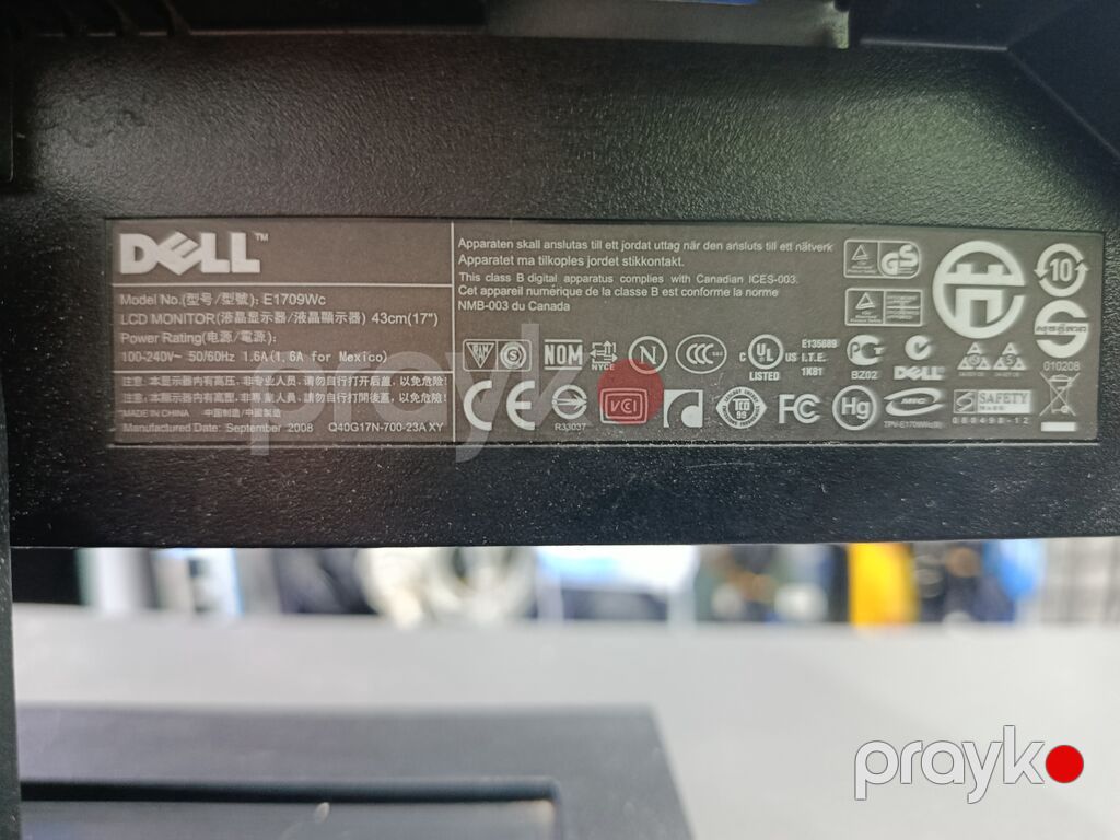 Dell - E1709Wc model Monitor Ekran ölçüsü 17", Özüm işlətmişəm — Monitorlər, Bakı (3)