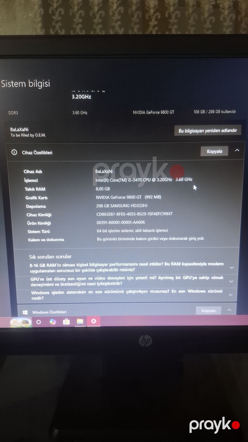 Masaüstü kompüter komplekti Texniki göstəricilər: - Prosessor: Intel — Masaüstü kompüterlər, Digah (3)