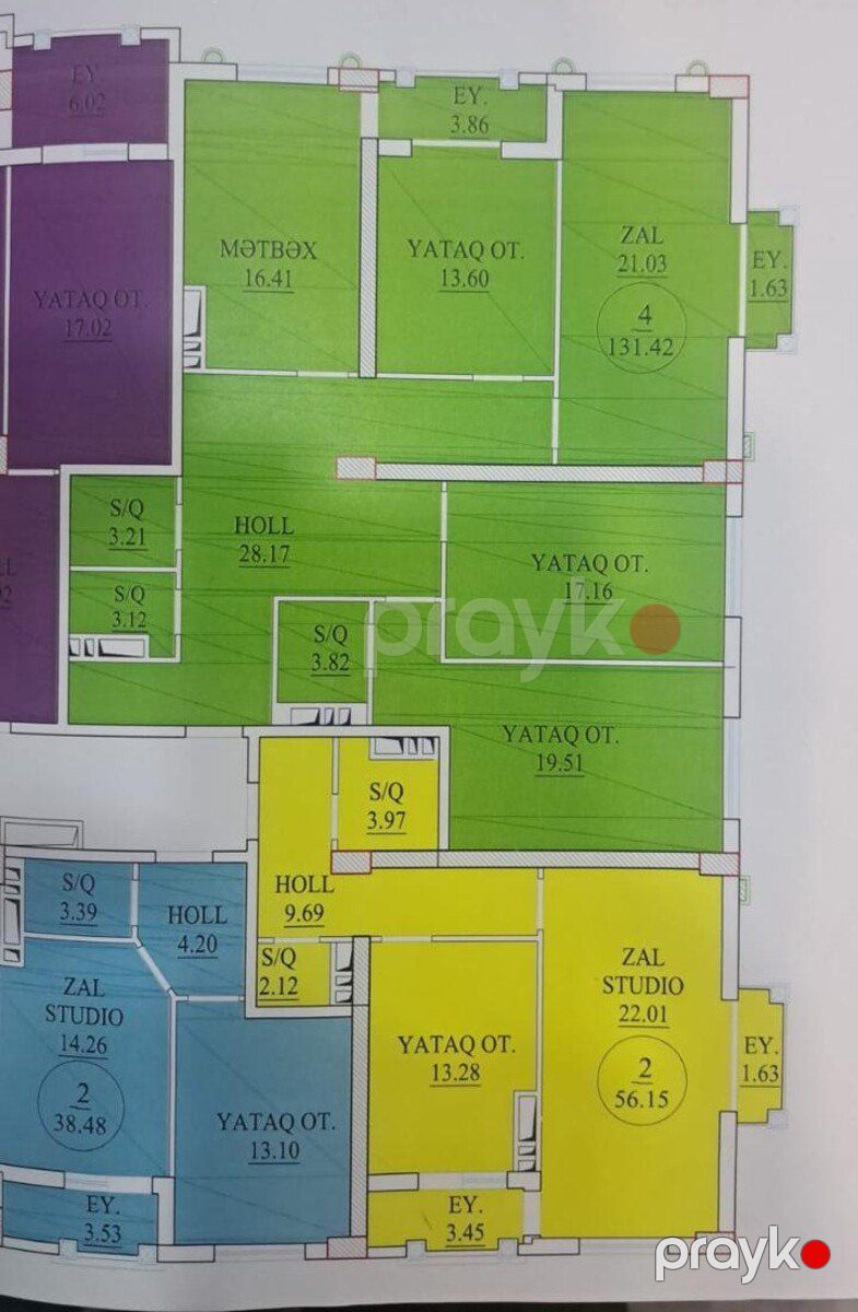 Satılır 4 otaqlı yeni tikili 131 m² — Mənzil, Bakı (3)