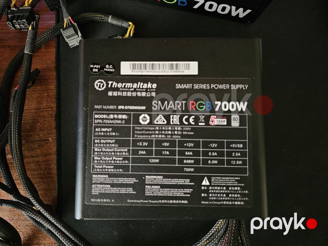 Thermaltake Smart RGB 700W — Kompüterlər və noutbuklar, Bakı (2)