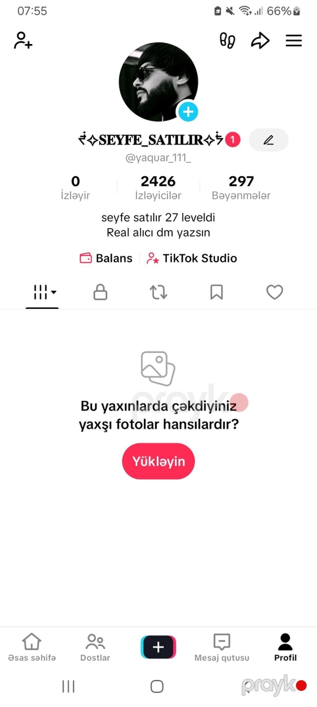 TikTok hesabı satılır — “Seyfe_satılır” Xüsusiyyətlər: - Platforma — Marketing, reklam, PR, Göyçay (2)