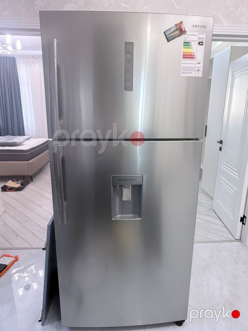 Samsung iki qapılı soyuducu (üstdə dondurucu), inox rəng. 1il yarım — Soyuducular, Bakı (2)