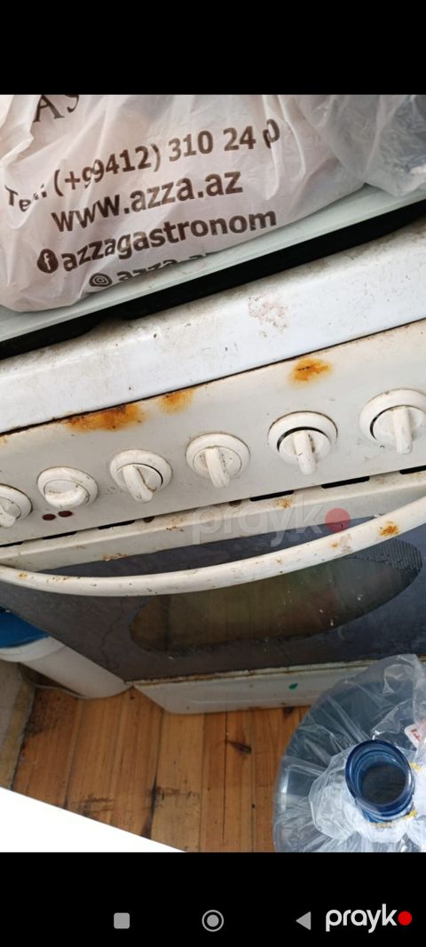 Mətbəx üçün qaz plitəsi və soba kombinasiyası işləkdir - 4 yanacaq — Digah
