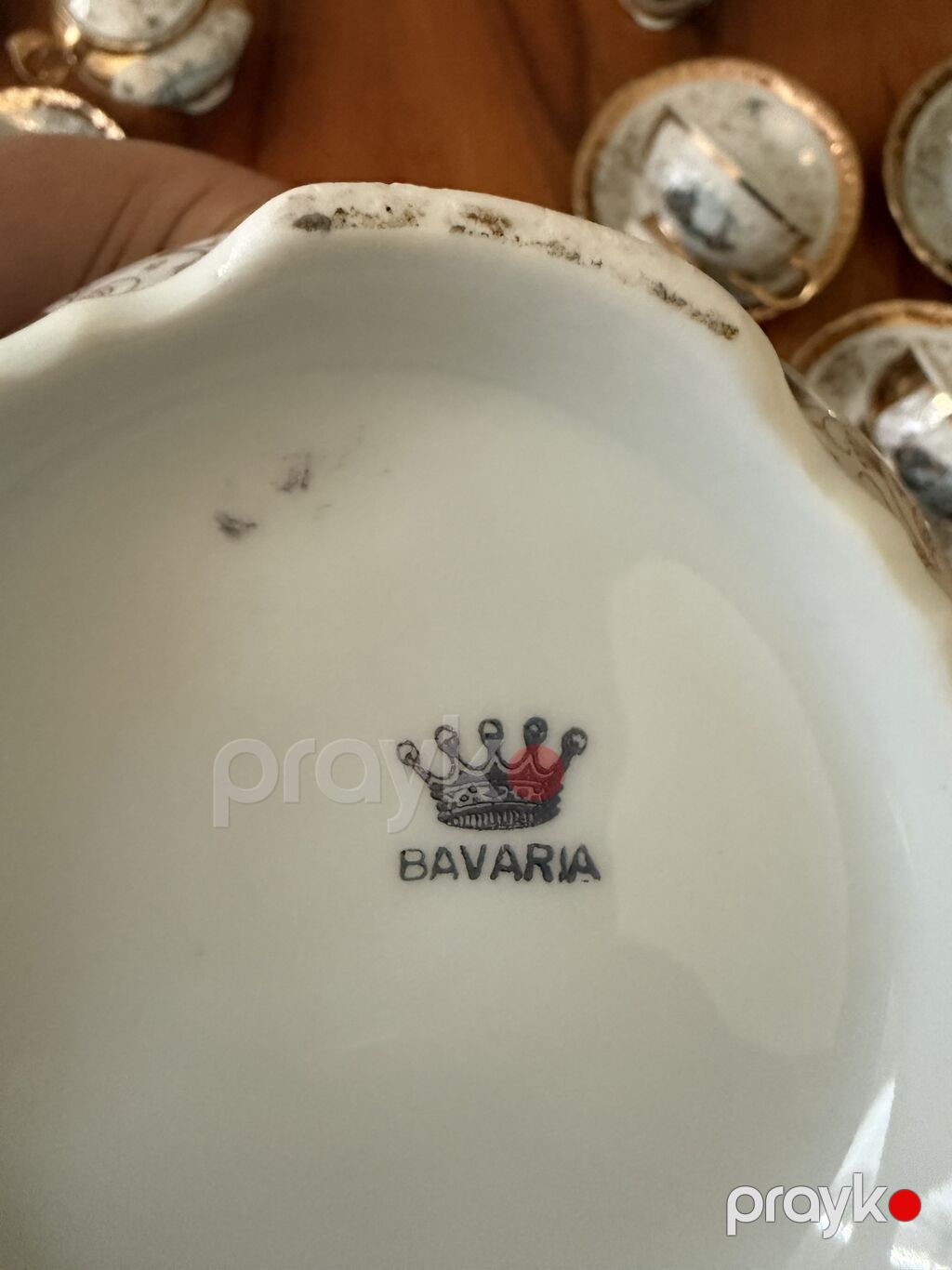 Çay dəsti, rəng - Qızılı, 6 nəfərlik, Almaniya — Süfrə qabı, Fatmayı (2)