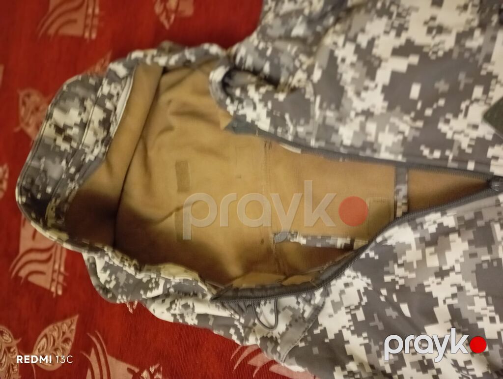 Kamuflyaj naxışlı kapüşonlu softshell qışlıq/keçid mövsümü gödəkçə — İdman geyimi, Bakı (8)