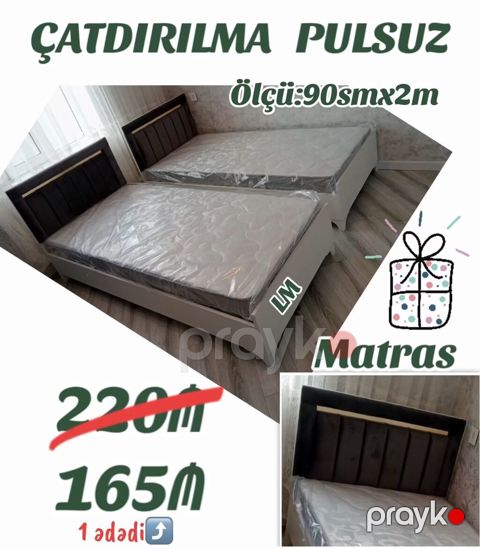 *Tək çarpayı+matras _*Sifarişlə VƏ Yeni*_ *Qiymət — Bakı