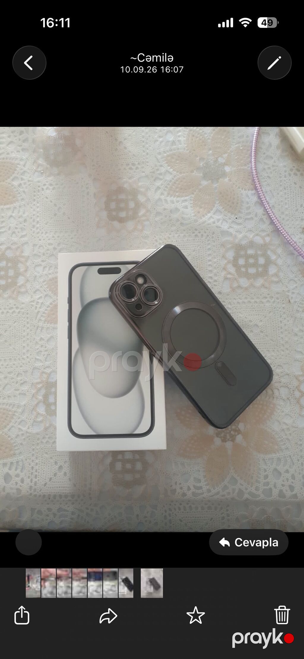 IPhone 15, 128 GB, Qara, Zəmanət, Barmaq izi, Simsiz şarj — Apple iPhone, Qobu (4)