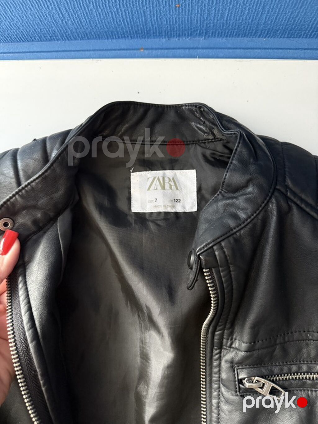 Zara uşaq üçün dəri effektli qara biker gödəkçə - Brend: Zara — Uşaq geyimi, Bakı (2)