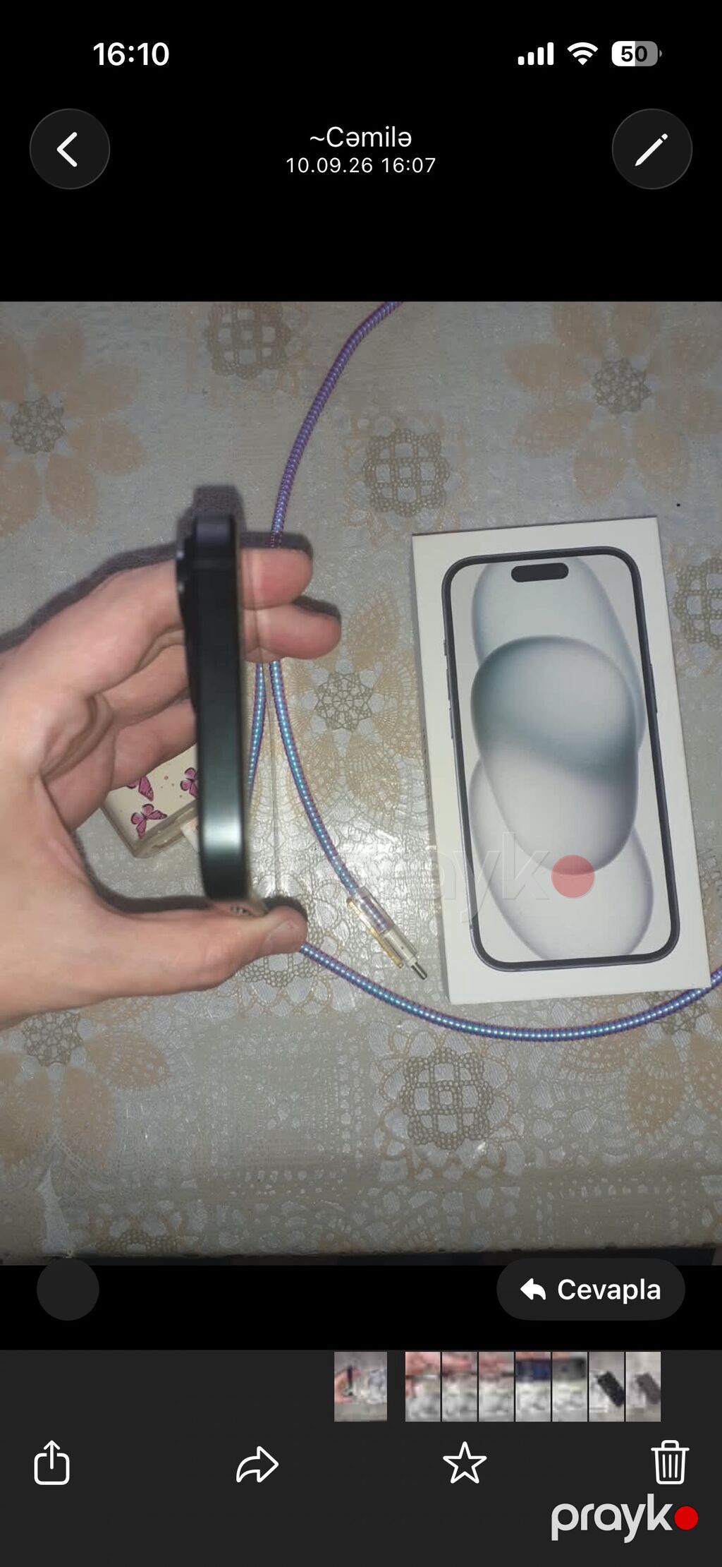 IPhone 15, 128 GB, Qara, Zəmanət, Barmaq izi, Simsiz şarj — Apple iPhone, Qobu (8)