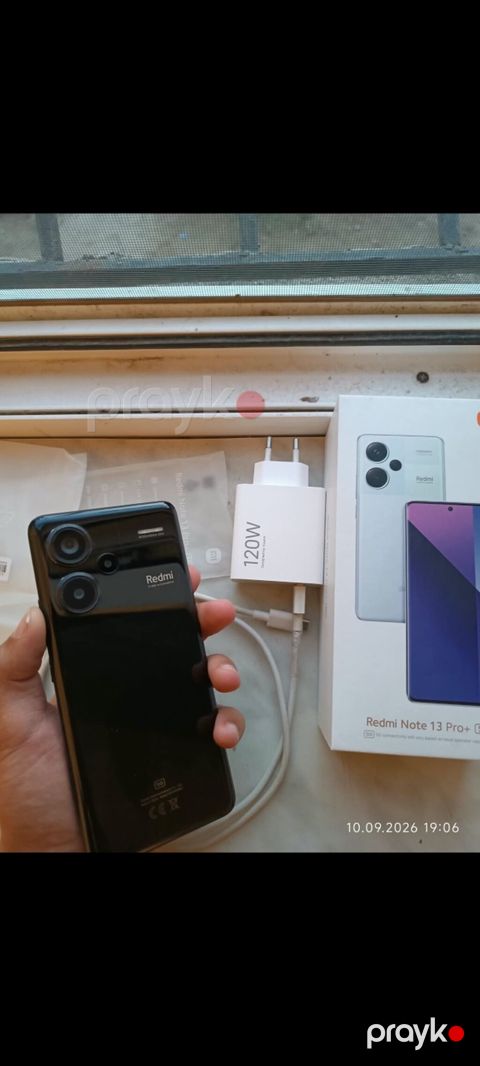 Redmi Note 13 Pro+, 256 GB, rəng - Qara, Barmaq izi, İki sim kartlı, Sənədlərlə — Bakı