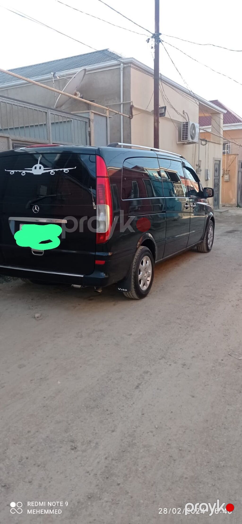 Mercedes-Benz Vito miniven Xüsusiyyətlər: - Korpus: uzun kuzov, qara — Avtomobillər, Bakı (2)