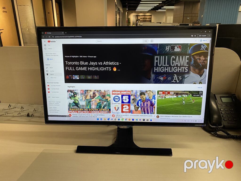 Samsung 27" Full HD İdeal Vəziyyətdə Monitor (LS27E390) Şəxsi — Monitorlər, Bakı (3)