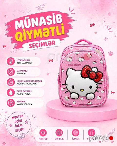 Məktəbli Çantası hello kıtty 0517059966 məhdud zamanlı qiymət — Güzdək