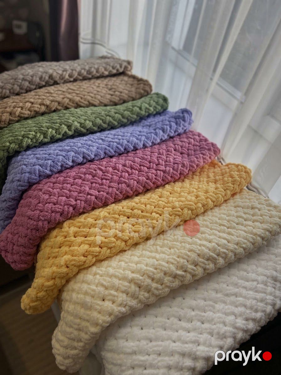 Əl ilə toxunmuş Alize Puffy örtüklər — Tekstil, Sumqayıt (6)