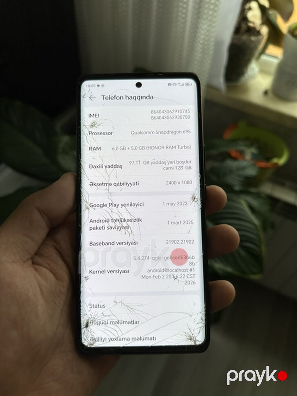 Honor X9a, 128 GB, rəng - Yaşıl, Barmaq izi — Honor, Masazır (4)