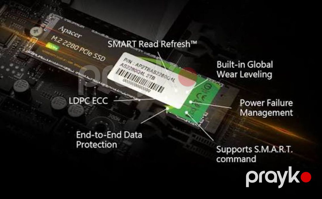 Apacer AS2280Q4L NVMe pcı e 512GB standard — Kompüterlər və noutbuklar, Bakı (2)
