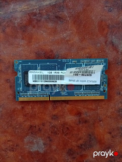 Operativ yaddaş (RAM) 1 GB, 1333 Mhz, DDR3, Noutbuk üçün, İşlənmiş — Digah