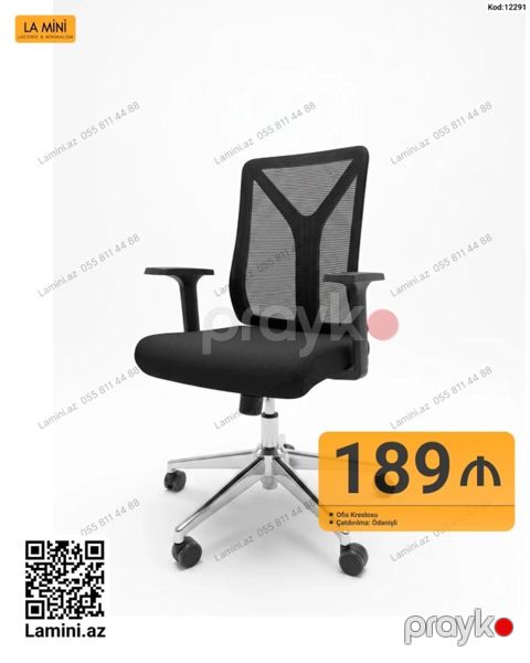 Məhsul: Ofis kreslosu (Kod: 12291) - Nəfəsalan mesh arxa dayaq – uzun — Bakı
