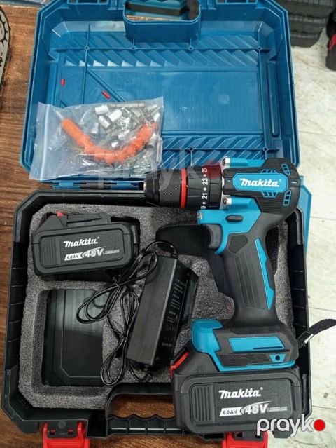 Makita Brushless akkumulaytorlu zərbəli vintqıran/matkap dəsti — Digah
