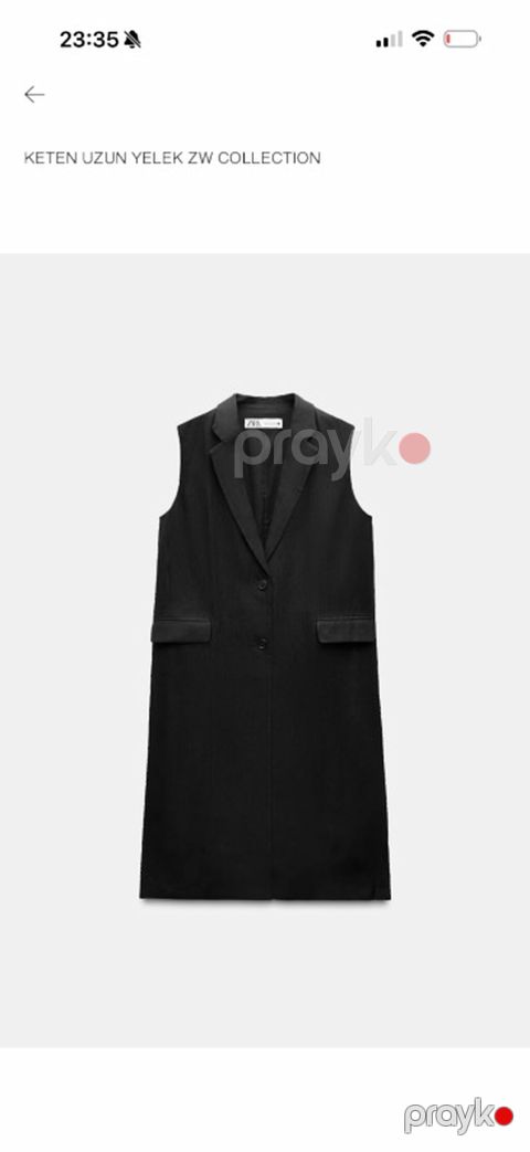 Yenıdır zara.Keten Uzun Yelek – ZW Collection - Model: Qolsuz, uzun — Bakı