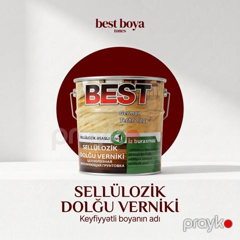 Best sellülozik dolğu verniki (15 L/ 2.5 L / 1 L) — Bakı